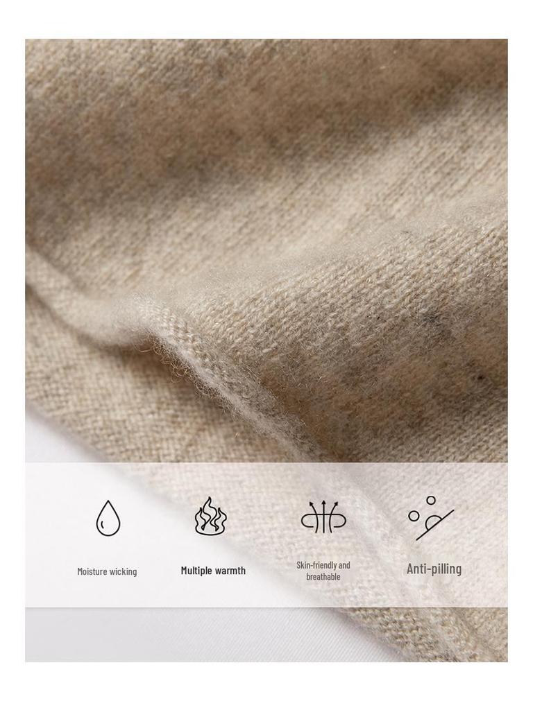 Men's Warm Cashmere Pullover Snood: Soft Knitted Dickey Scarf for Autumn and Winter Neck Protection