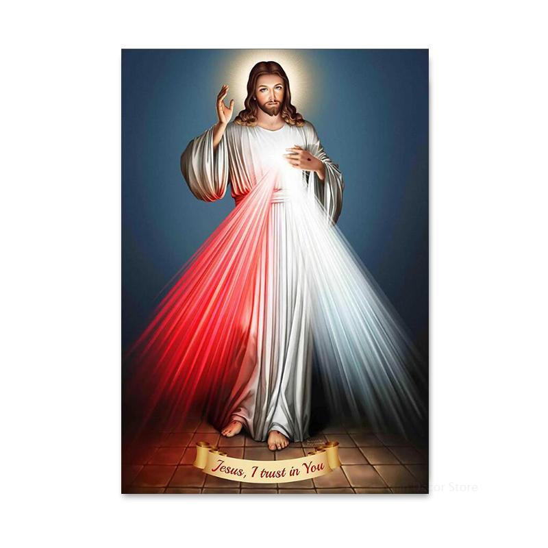 Jesus Series Canvas Posters and Prints Christian Wall Art Picture Painting for Living Room Home Decor Wall Painting Gifts