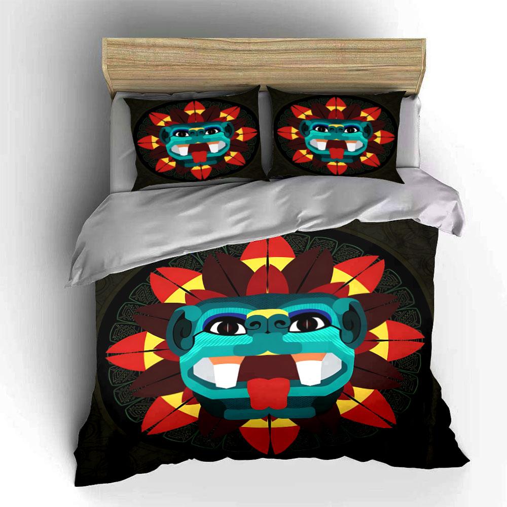 Tribal Art Home Decor Set Soft Comfortable Duvet Cover Bedding Set Included 1*Duvet Cover & 2*Pillowcases, Gift