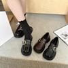 Lederschuhe Damen Britischer Stil Plateau Retro JK Slipper Schnalle Japanisch 2025 Klein Ein Pedal Neu Herbst Einzelne Schuhe