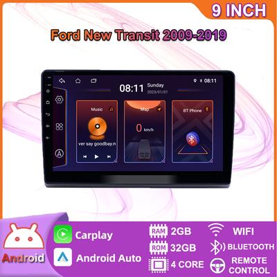 Android pro Ford New Transit 2009-2019 Auto Carplay Multimediální přehrávač DSP IPS Video WIFI Bluetooth GPS Navigace 2+32GB