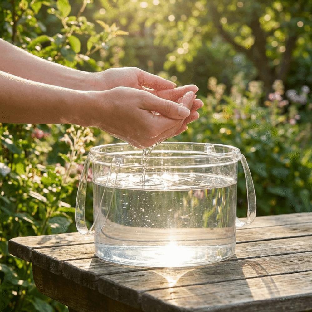 6,8L/12L Vikbar Genomskinlig Hink Bärbar Campinghink Vattensprutande Festival