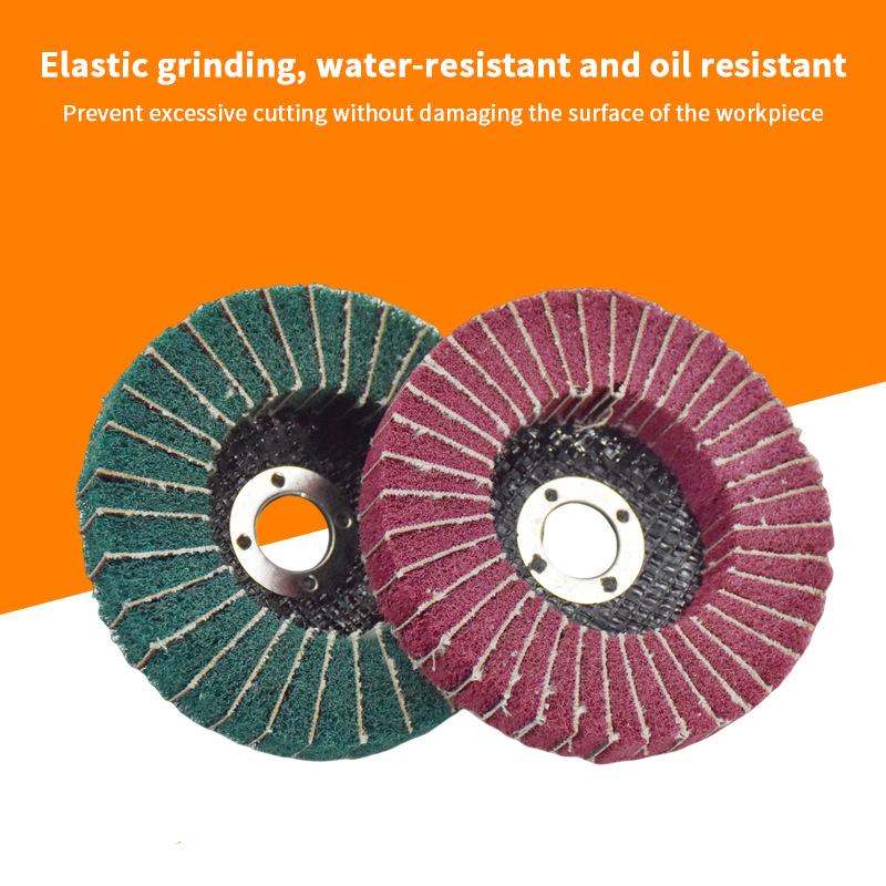100/115/125Mm Grinding Wheel For Angle Grinder Nylon Fiber Flap Polishing Wheel Disc 5 Inch Non-Woven Grinding Wheel Metal Wood