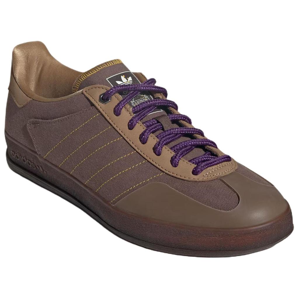 Adidas Originals Gazelle Indoor Leather Comfortable Versatile Durable Low-Top Sneakers Unisex Sneakers Brown JQ8725