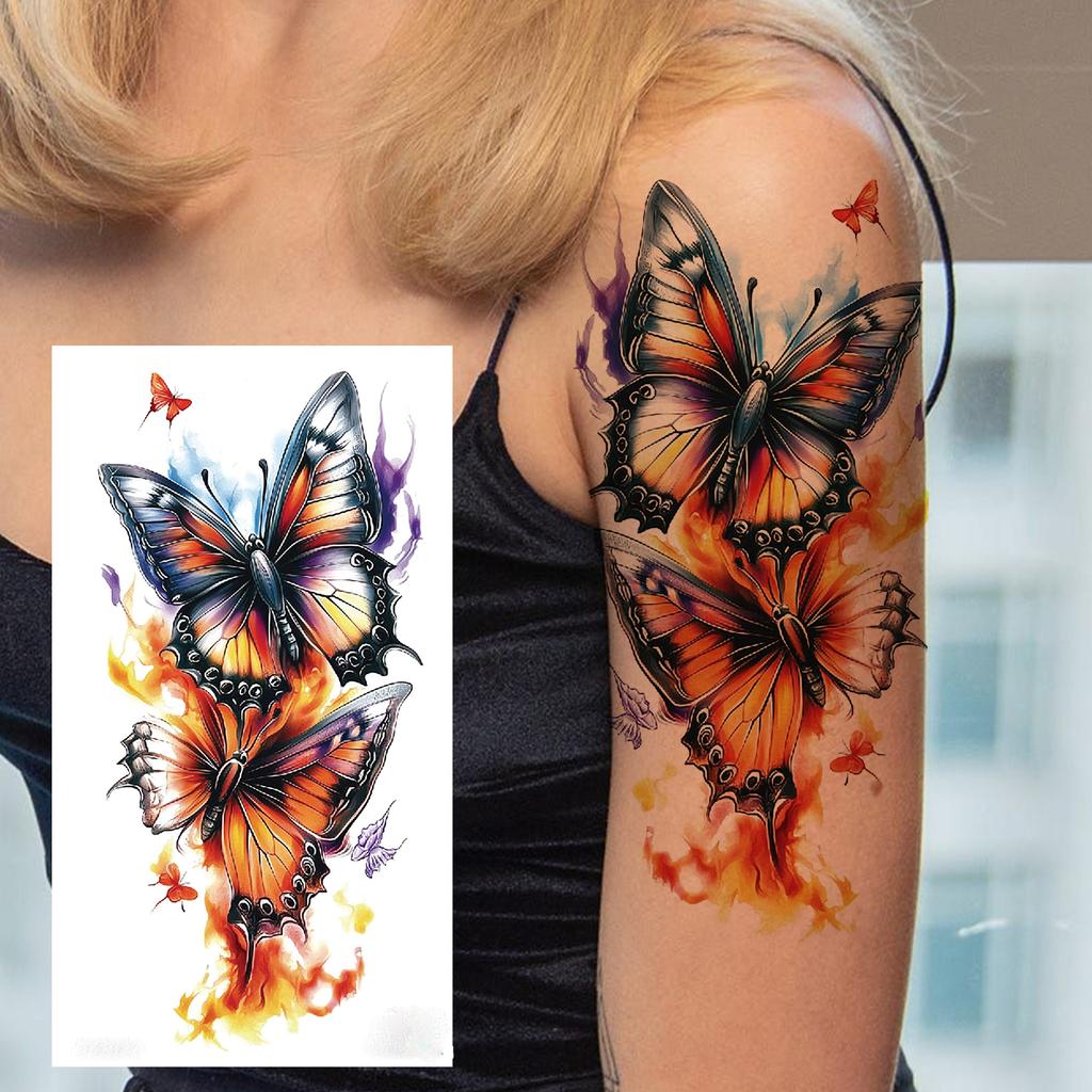 1 Sheet Black Henna Mandala Flower Temporary Tattoos For Women Girls Fake Lace Tattoo Sticker Disposable Decoration Adults Tatoo