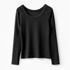 Women's 300g Silk Wood Fiber Modal Cotton Crew Neck Slim Fit Long Sleeve Base Layer
