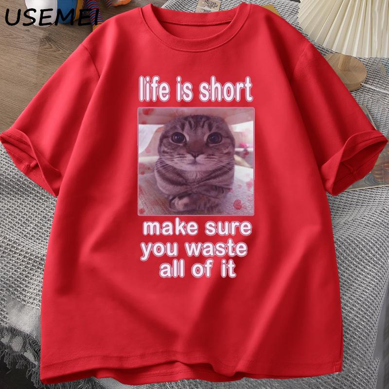 Funny Cat Meme Graphic Tees Cats Dank Memes T Shirt Funny Silly Cats T-shirt Men Women Casual Short Sleeve Tees Printed Tshirt