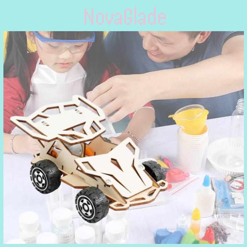 Kids Educational Science Diy Wooden Remote Control Car Model Kit Handmade Assembly Steam Toy