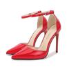 Women OL Sexy 12cm Point Toe Heels Ladies Stiletto Shoes Pointed Toe Shimmer Sexy Buckle 12cm Heel WZ