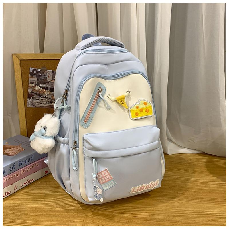 School Bag New High-value College Style Fresh and Sweet Make-up Bag Junior High School Students Lightweight Large-capacity Backpack