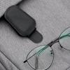 Black PU Leather Car Sunglasses Clip Sun Visor Card Creative Multifunctional Magnetic Suction Stable Convenient Storage Clips