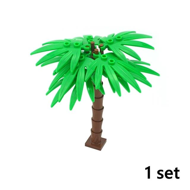 DIY Plant Tree City Bricks Assemble MOC Pine Christmas Tree Model Building Blocks Educational Creative Toys For Children Gifts