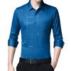 Turn Down Collar Stripes Men  Single-breasted Business Shirt