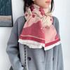 Women's Winter Ink Painting Scarf Shawl - High-End Imitation Cashmere, Knitted for Warmth and Style