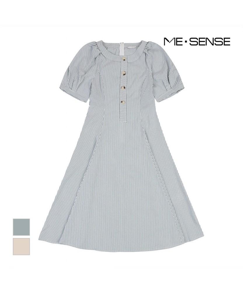 MESENSE Striped Short Sleeve Dress_Mb36Opsd01A