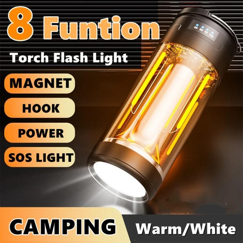 

Rechargeable LED Portable Light Super Bright Flashlight Camping Light Work Light 4 Lighting Modes Waterproof Outdoor Light 1PC
