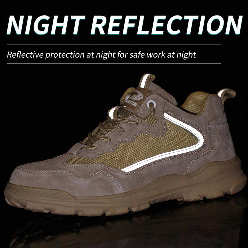 Safety Shoes Men Anti-smash Breathable Work Boots Steel Toe Cap Puncture-Proof Male Footwear