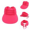 Children'S Sports Empty Top Hat Outdoor Ponytail Beach Visor Big Brim Girls Quick-Drying Hat 3-12 Years Old