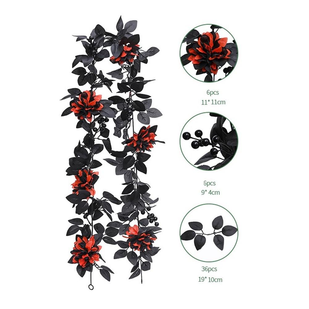 Realistic And Natural Look Artificial Flowers Fake Roses Halloween Garland