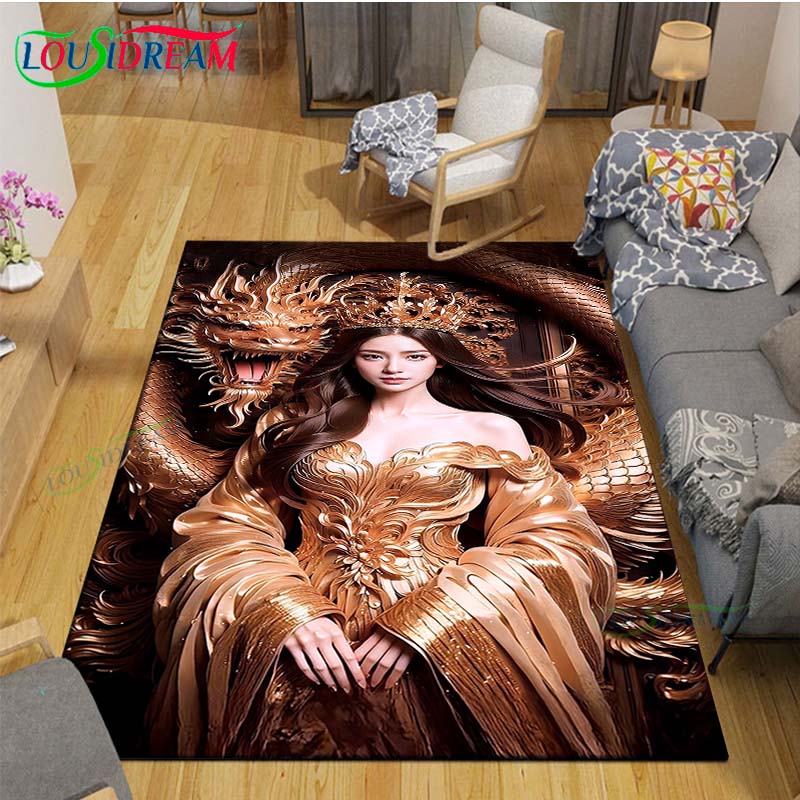 Hot Fashion Chinese Dragon Print Carpet Outdoor Rug Area Rug Non-slip Carpet Bedroom Decor Carpet for Room Gift