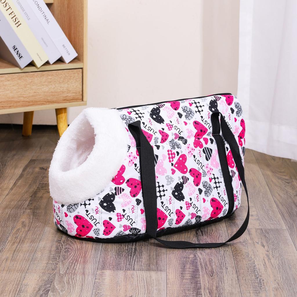 Washable & Portable Cat Carrier Bag - Multi-Colored, Zippered Pet Shoulder Tote for Small To Medium Cats,  Litter Outing