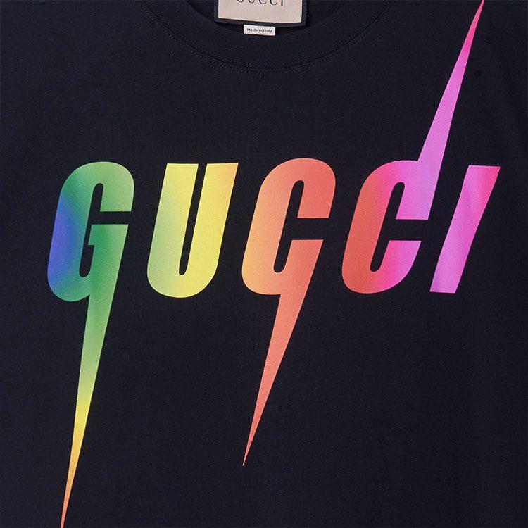 GUCCI T Shirts Men's Black Crew Neck Moderate 616036-XJFF9-1152