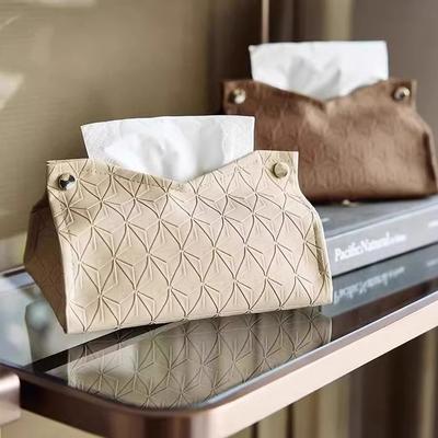 Living Room Leather Tissue Box Nordic Simple Plain Paper Box Tissue Holder