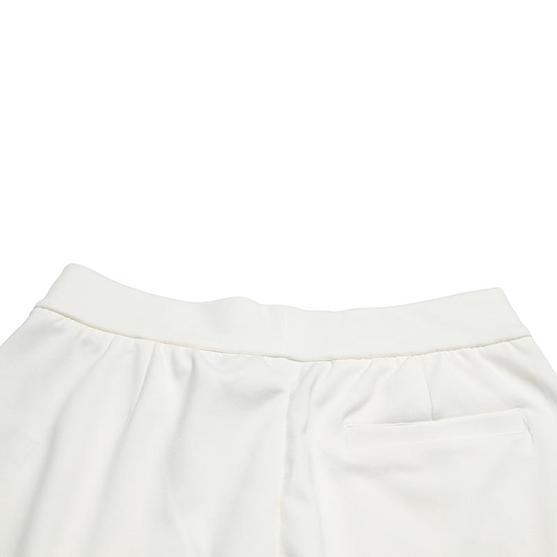 FILA White Fashion Simple Classic Retro Casual Versatile Comfortable Wide Leg Knitted Sports Pants Women bottoms Cloud-Mushroom-White F51W623601FWT