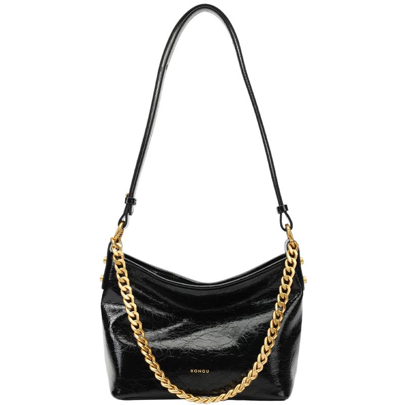 RED GUEEN Women s Cowhide Bucket Shoulder Bag