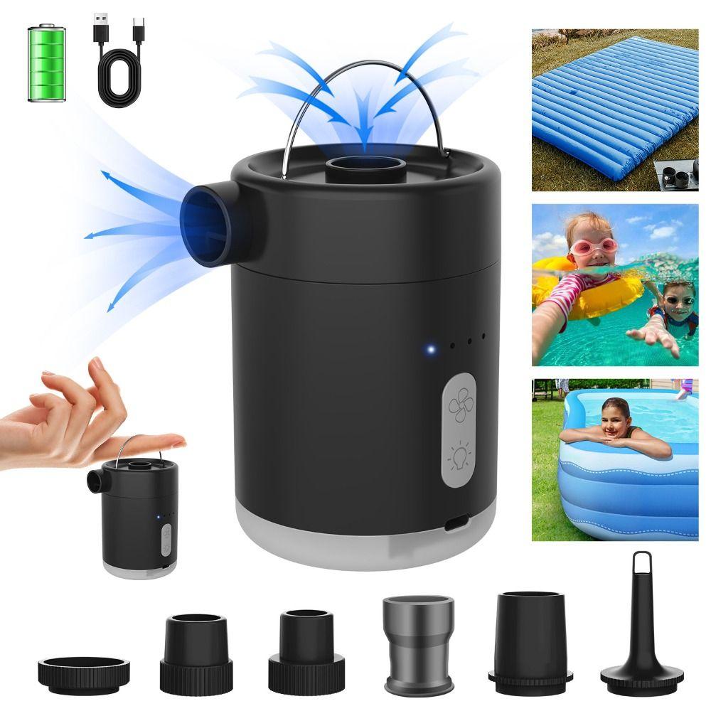 Wireless Operation Portable Air Pump Compact Design USB Rechargeable Pump  Camping Equipment