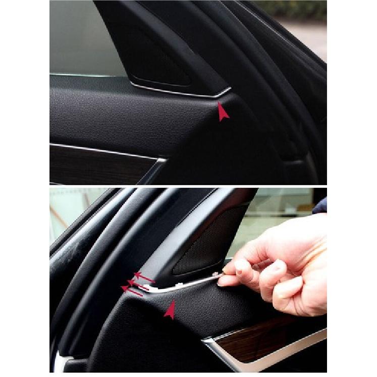 For BMW 5 Series F10 11-13 ABS Car Chrome Front Door Speaker Cover Decor Trim 2X