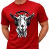 Goat Headphones T Shirt Funny Animal Music Lover Gift DJ Novelty Graphic Tee