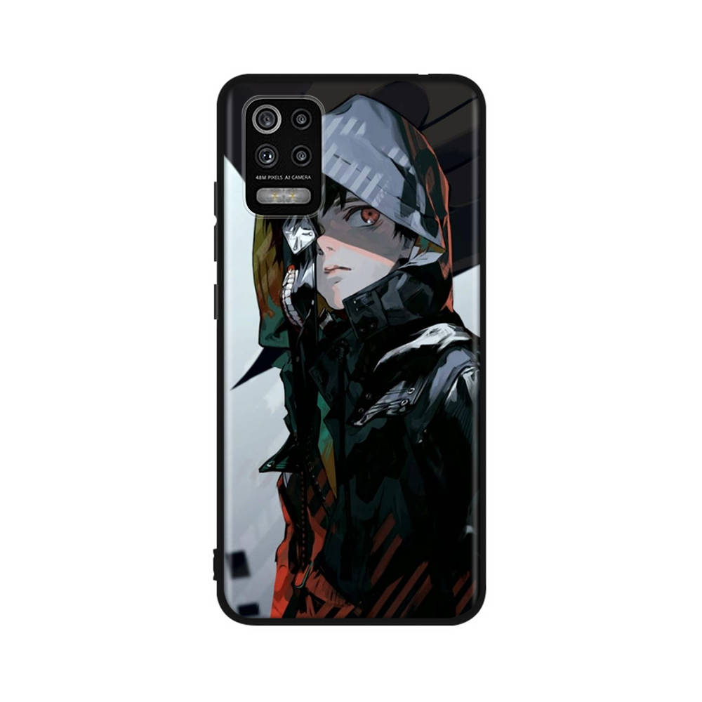 DT4 Tokyo Ghost Ken Pouzdro pro Xiaomi Poco X6 X4 M5 M6 F5 F6 C65 C55 C50 C51 C40 Redmi Note 7 8 14C A3X 13C 12C 11 10A 9C Pro Černý Měkký Kryt