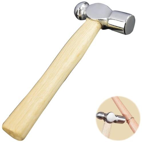 Carbon Steel Hammer with Wooden Handle, Jewelry Hammer, Mini Hammer, Goldsmith Hammer, Long-lasting Chrome-Plated Hammer, Jewelry Making Tool, Engravi