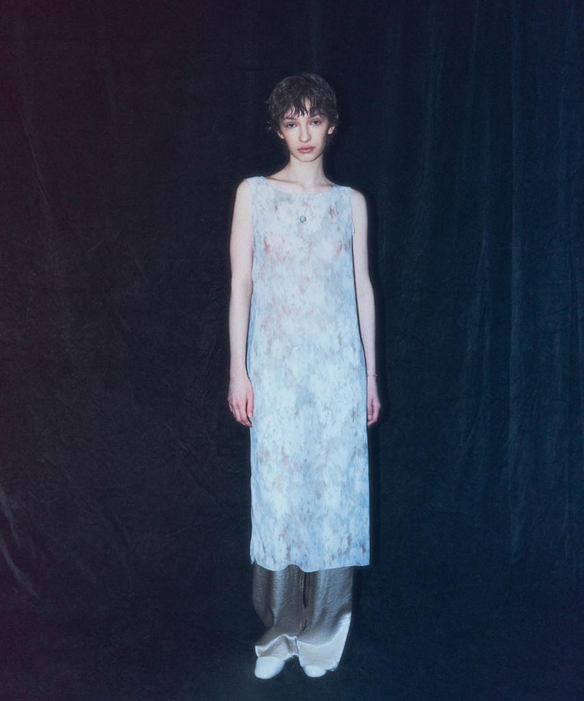 Youth Printing Jersey Dress - Light Gray