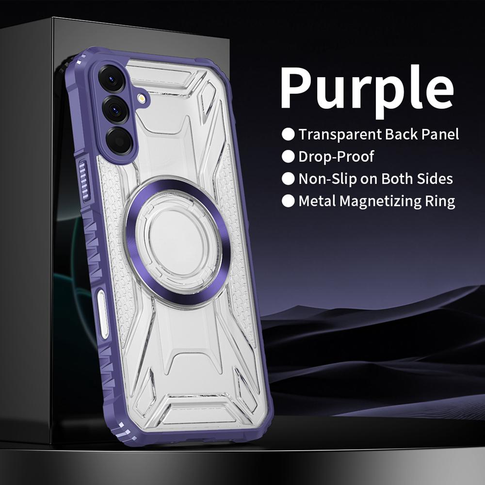 KEYSION Transparent Magnetic Case for Samsung A56 5G A36 A26 Soft Silicone+PC Shockproof Phone Back Cover for for Galaxy A16 5G