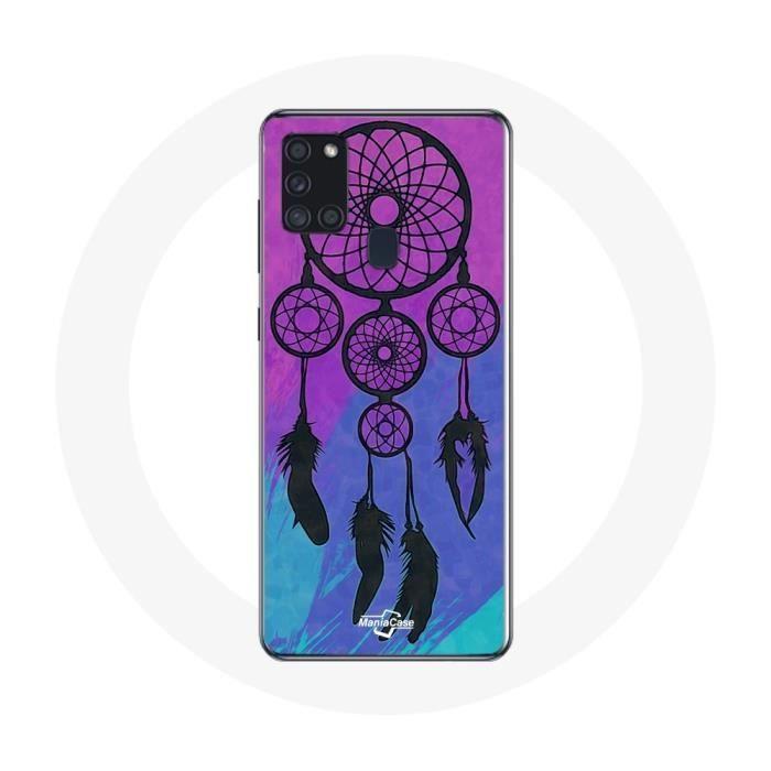 Samsung Galaxy A21S Case Dream Catcher Black Blue and Purple
