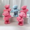 3D Slogan Bear Shaped Candle Silicone Mold for DIY Hand-made Candle Ornaments Mould Handicrafts Making Tool Baking Mold
