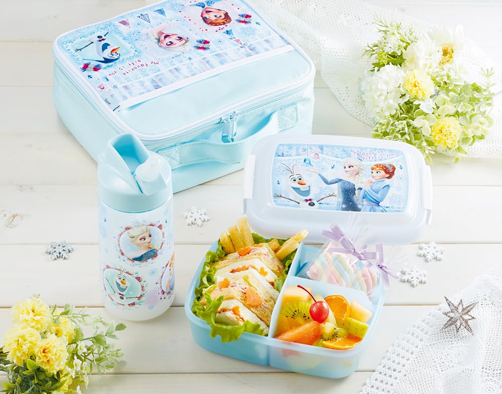 Skater Lunch Box with Integrated Frozen Disney Made in P8466820 Kids' Dome-Shaped Divider, 840ml, Design, Japan,