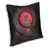 Viking Runes Thor Mjolnir Cushion Covers Sofa Home Decorative Norse Valhalla Odin Square Throw Pillow Cover 45X45