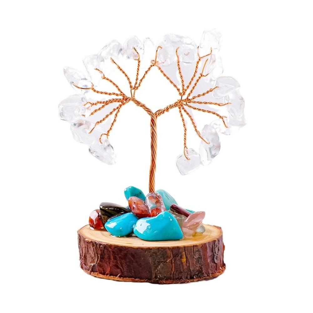 

Медная проволока Кристальное Дерево Желаний Разноцветное Дерево Фортуны Фигурка Мини Кристальные Деревья Настольное Style A