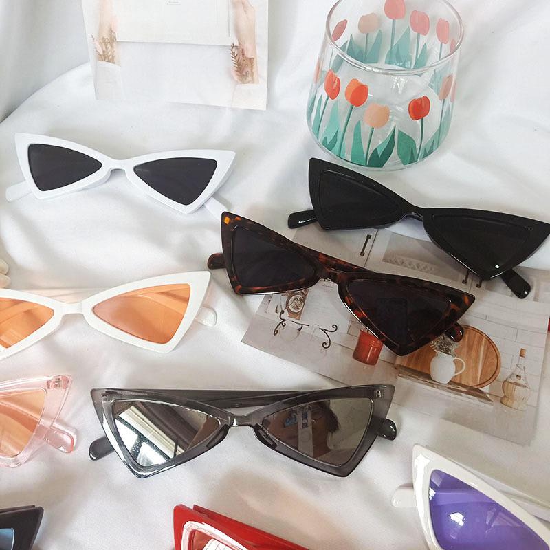 Sexy Cat Eye Triangle Sunglasses Retro Female UV400 Sun Glasses Streetwear Fashion Trendy Eyewear