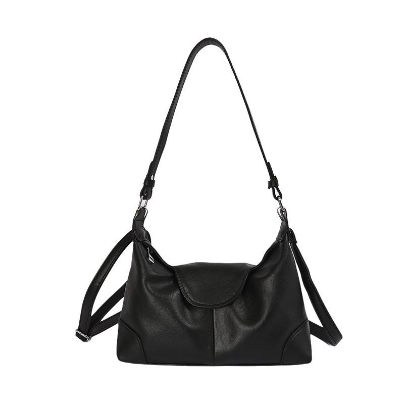 Summer new fresh armpit bag women's soft leather fashion large capacity casual shoulder bag crossbody