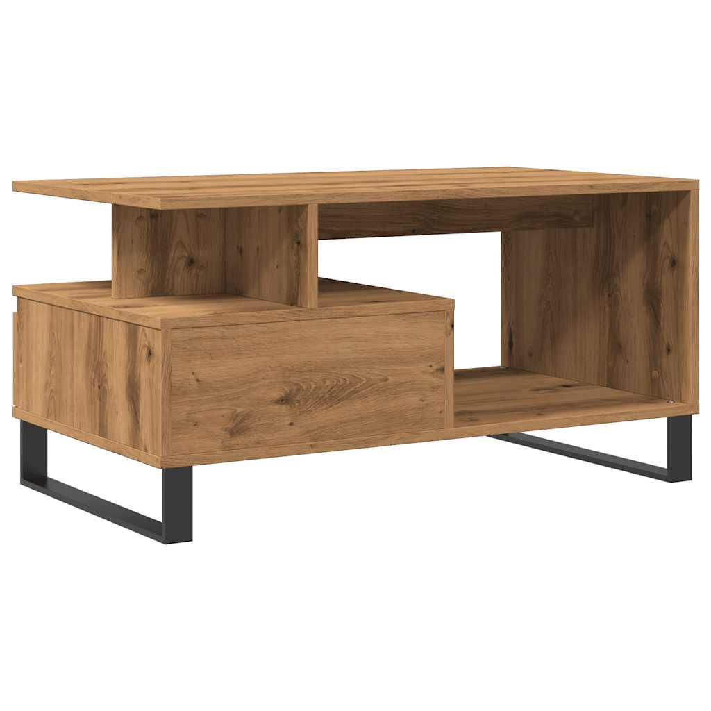  Coffee Table, Artisan Oak 90x49x45 Cm, Wood-based Material