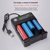 18650 Battery Charging Adapter 4 Bay Battery Charging Adapter for Rechargeable Batteries 10440 14500 16340 16650 14650 18350 18500