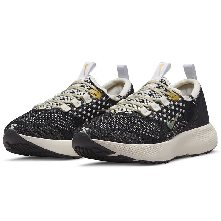 Nike React Escape Run Flyknit Women's Road Running Shoes Black Sail White Metallic Vivid Gold DC4269-002