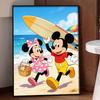 Disney DIY Diamond Painting 5d Full Diamond Cross Stitch Diamond Beach Seaside Summer Vacation Living Room Bedroom Decorative Painting
