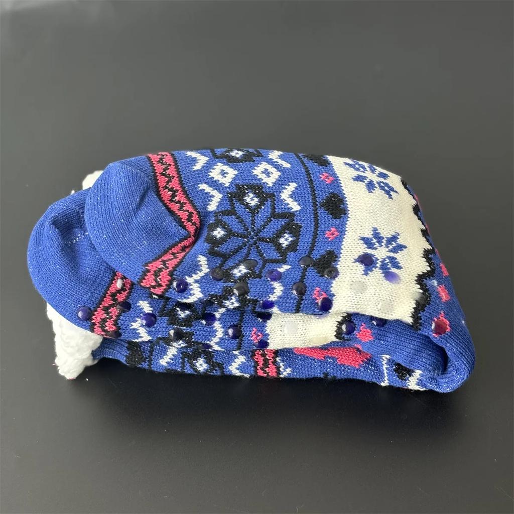 Fuzzy Sleeping Socks Women Winter Heart Funny Cute Kawaii Non Slip Cartoon Short Soft Comfy Female Floor Slippers Sock Designer