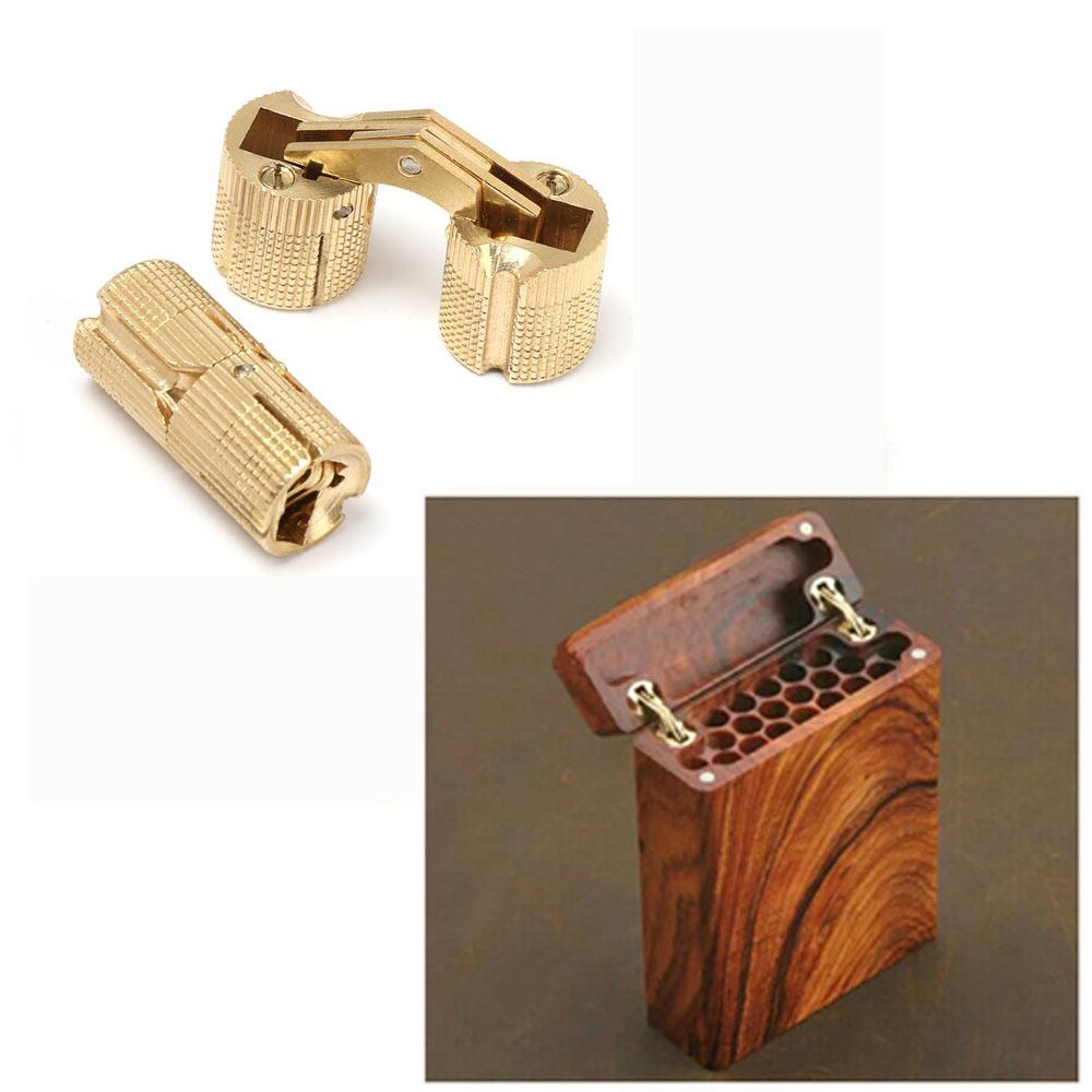8-18mm Furniture Brass Concealed Hinges Cylindrical Hinges For Invisible Door Small Closet Cupboard Durable Door Hardware