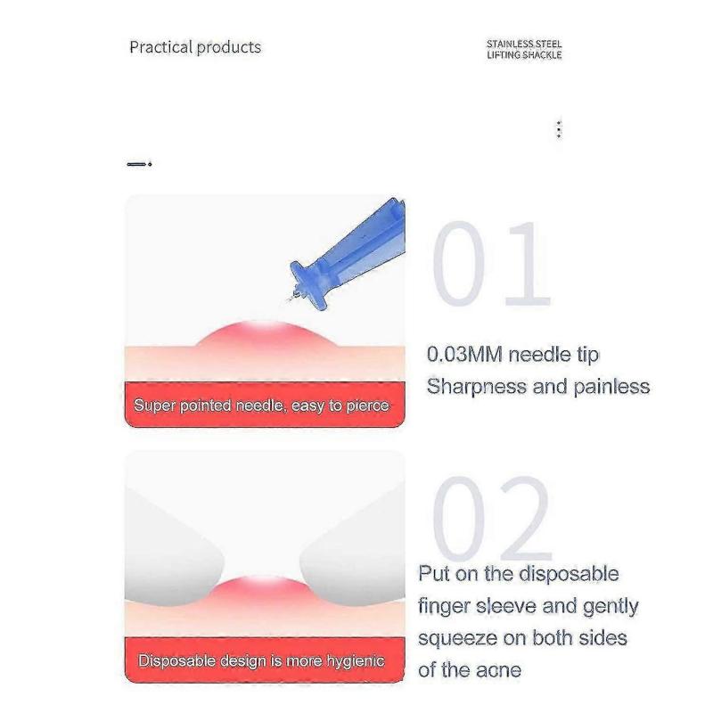 50/100pcs Disposable Blackhead & Whitehead Remover Kit,Acne Blemish Extractor for Skin Care and Facial Treatment